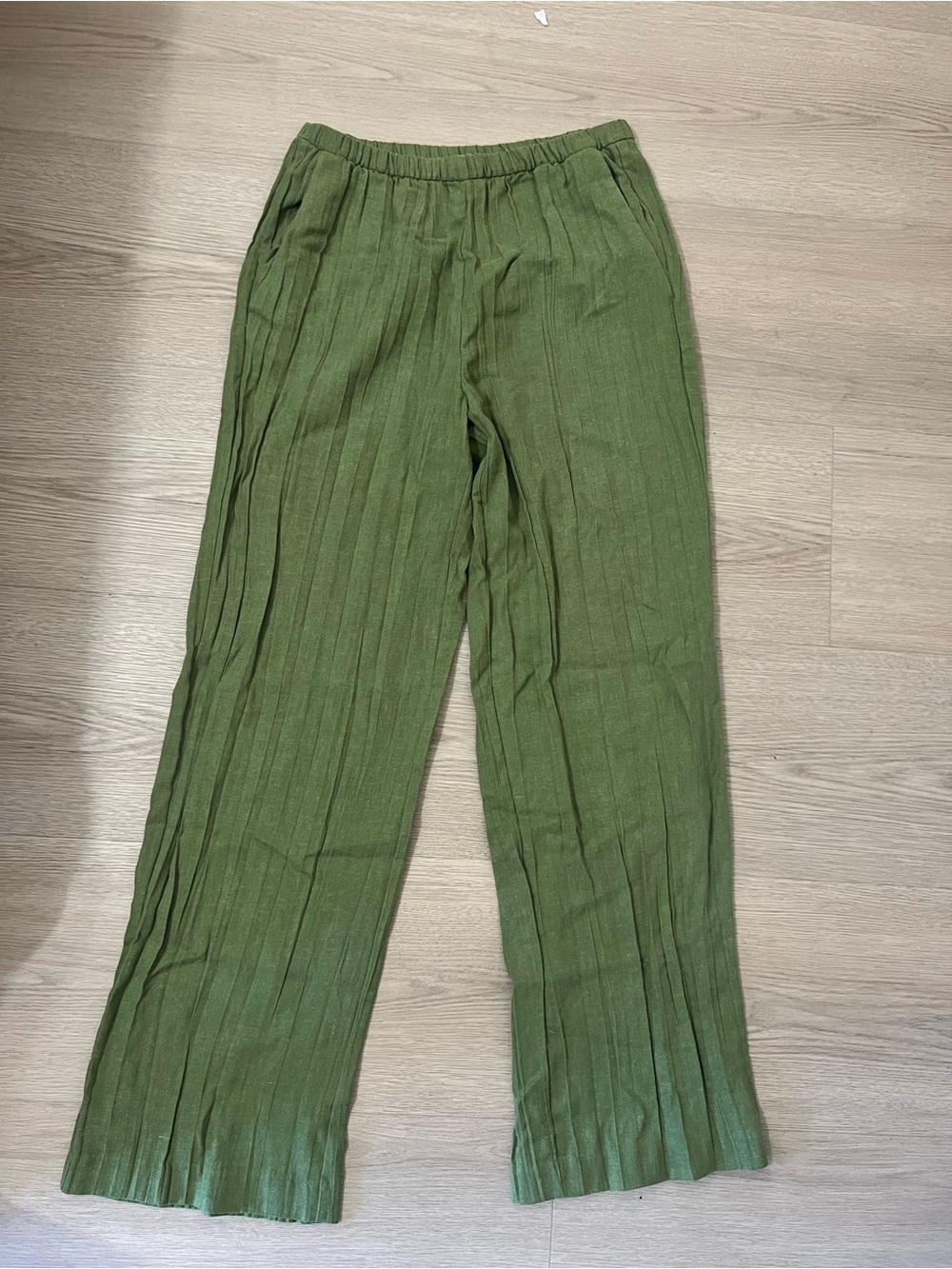Zara Green Pull-On Pants